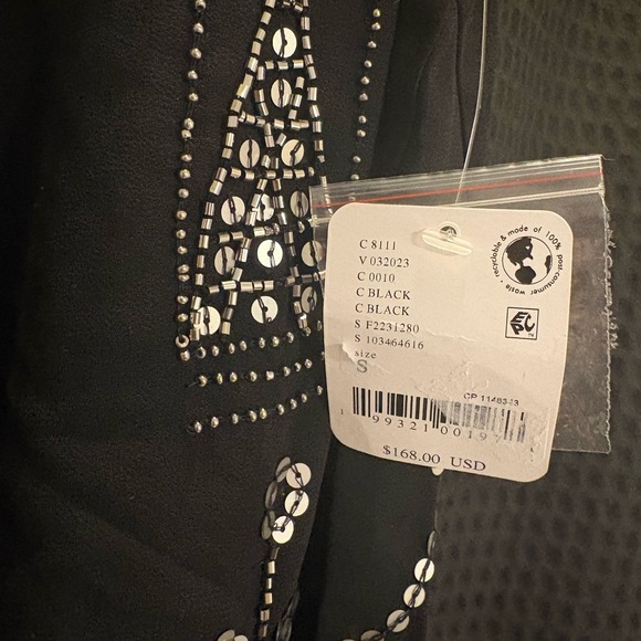 Free People Ibiza Night Top Small Black NWT - Picture 6 of 8